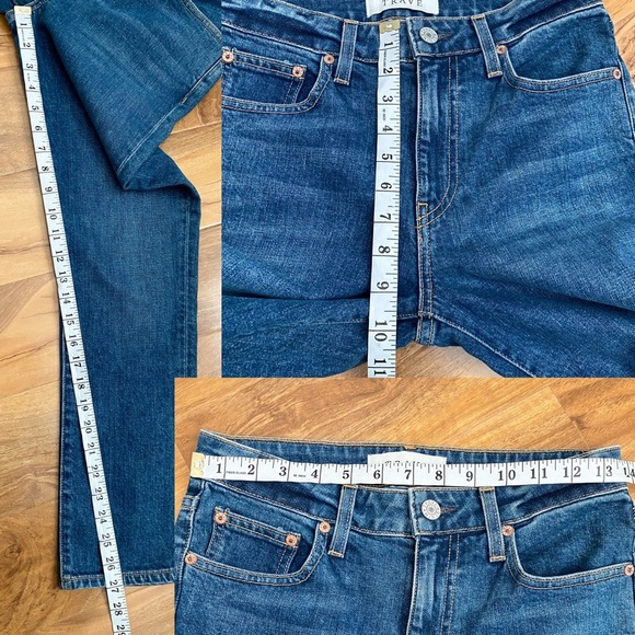 🔥TRAVE Revolve Irina Slim Wonderwall Jeans High Mid Rise Ankle Classic USA 26 - Picture 12 of 12